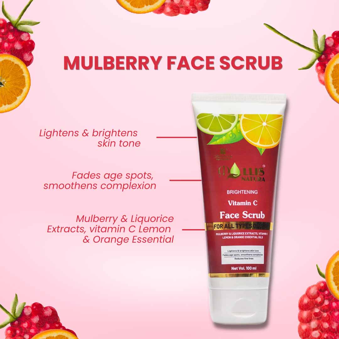 Mollis Natura Mulberry Vitamin C Face Scrub 100ML